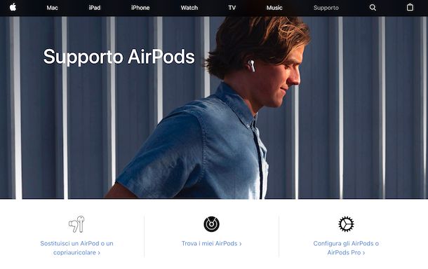 AirPods supporto