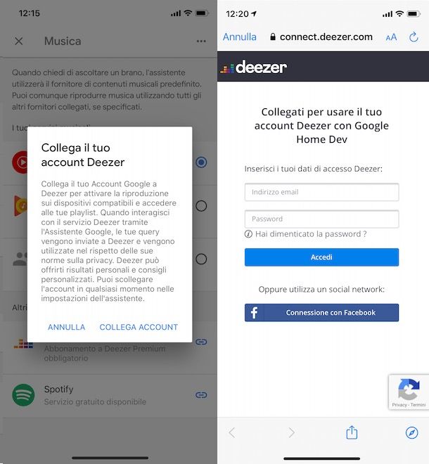 Come collegare Deezer a Google Home