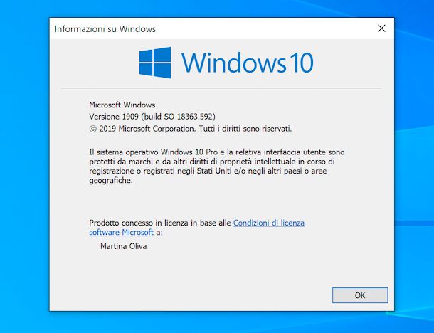 Versione Windows da Esegui