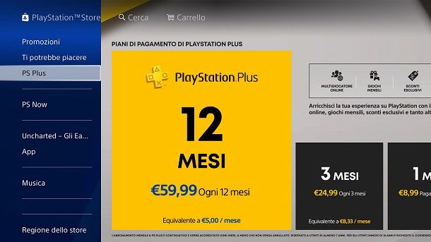 Come attivare PlayStation Plus da console