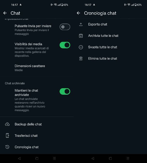 Come archiviare le chat di WhatsApp su Android