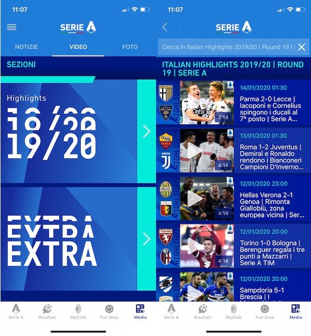 App per vedere gol Serie A