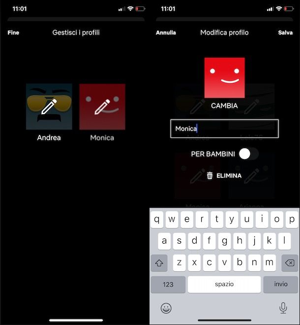 Come eliminare un profilo Netflix da smartphone e tablet