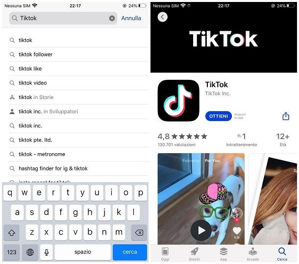 Come installare TikTok