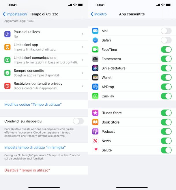 Come escludere Internet da iOS 12