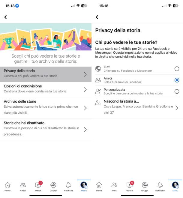 Come regolare le impostazioni della privacy delle storie su Facebook