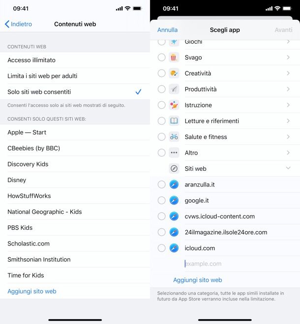 Come bloccare siti su iPhone
