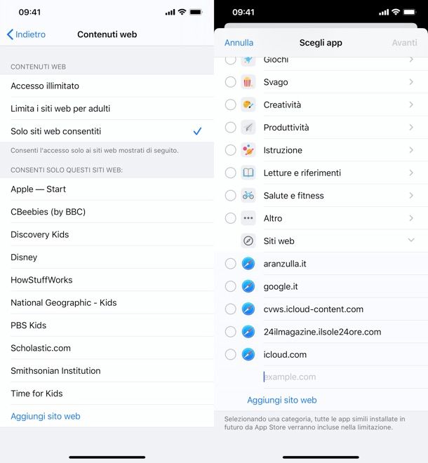 Come bloccare siti su iPhone