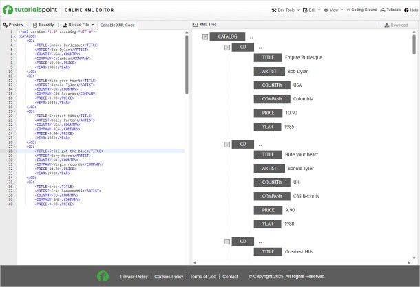 Programmi per XML