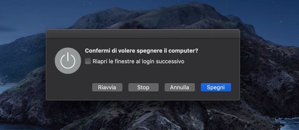 Come riavviare il Mac
