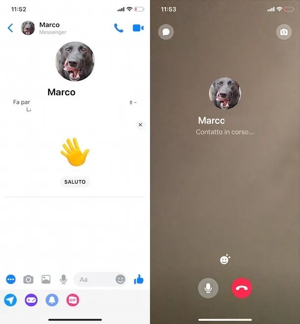 Videochiamare con Messenger