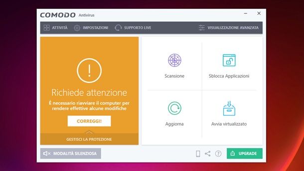 Utilizzare COMODO Antivirus Windows 11