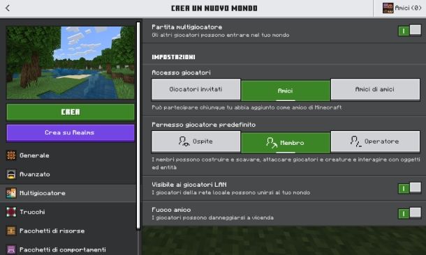 Come giocare in LAN su Minecraft Bedrock Edition
