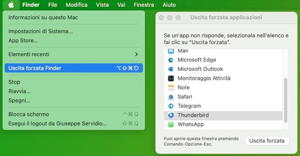 Uscita forzata Mac