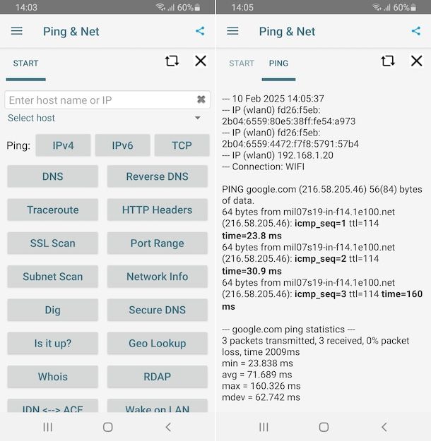 Ping & Net