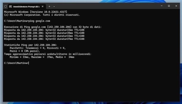 Ping Windows