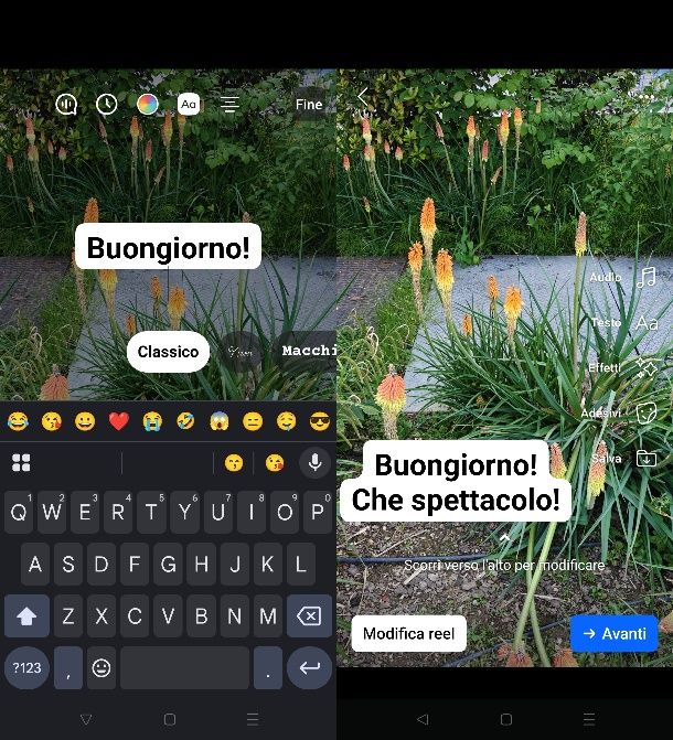Come andare a capo nei Reel di Facebook