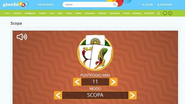 Altri giochi di scopa multiplayer online Giochi 123