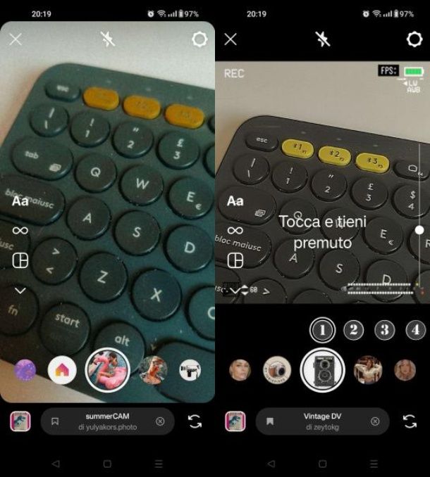 Come mettere filtri storie Instagram