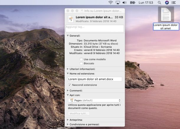 Come rinominare file su Mac