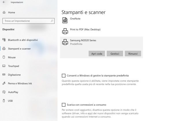 Come cambiare stampante predefinita su Windows 10