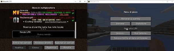 Come giocare in due su Minecraft PC