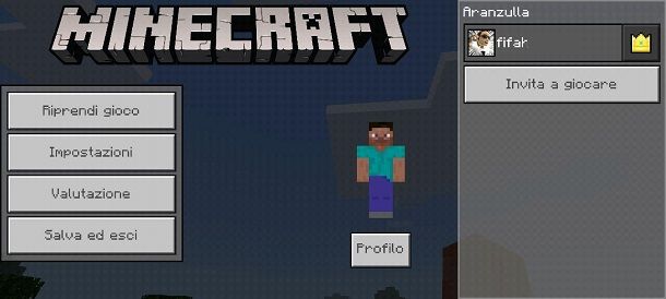 Come giocare in due su Minecraft PE