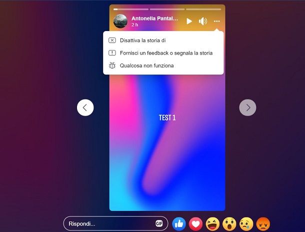Disattivare storie FB altrui