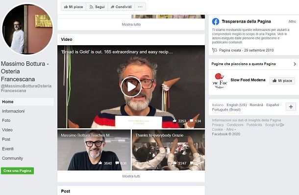 Migliori pagine FB ristoranti