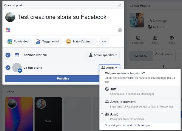 Privacy storia FB