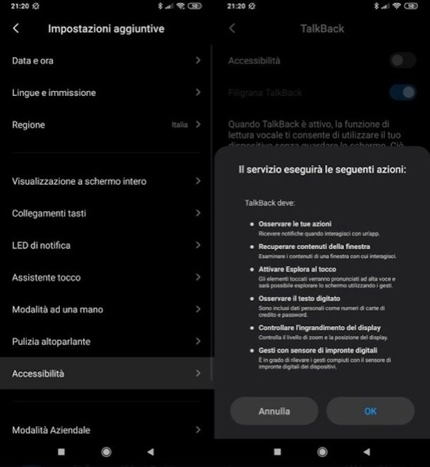 App per non vedenti Android