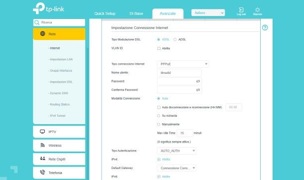 Come configurare modem TP Link
