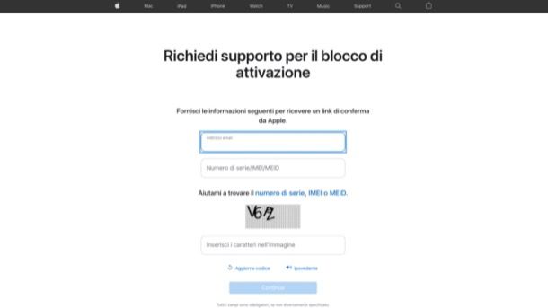 Supporto Apple