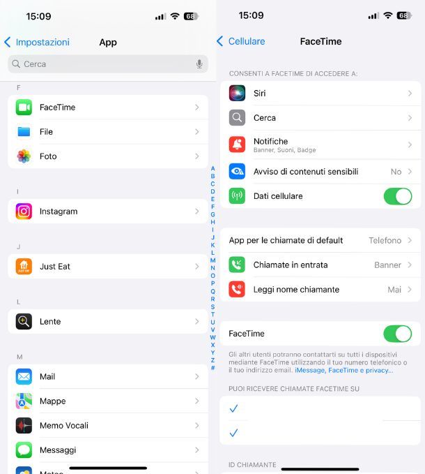 Videochiamare con FaceTime