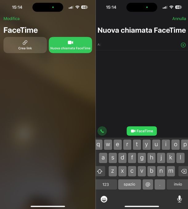 Videochiamata FaceTime