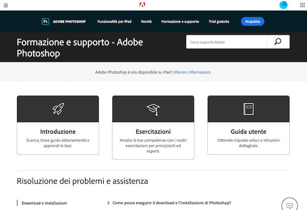 Supporto Photoshop