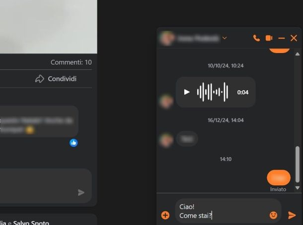 Come andare a capo nella chat di Facebook