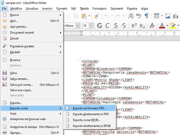 Altri programmi per XML in PDF