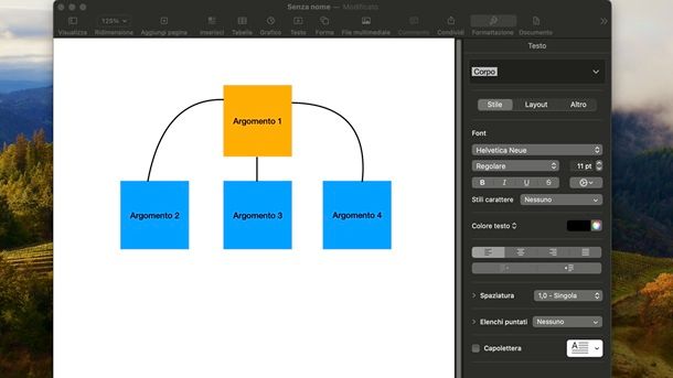 Come creare mappe concettuali sul Mac Pages