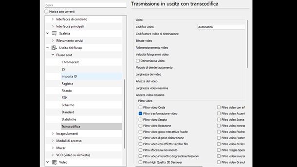 Transcodifica VLC