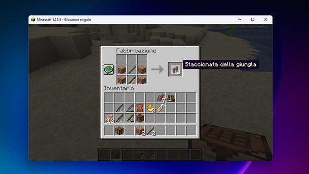 Staccionata della giungla Minecraft