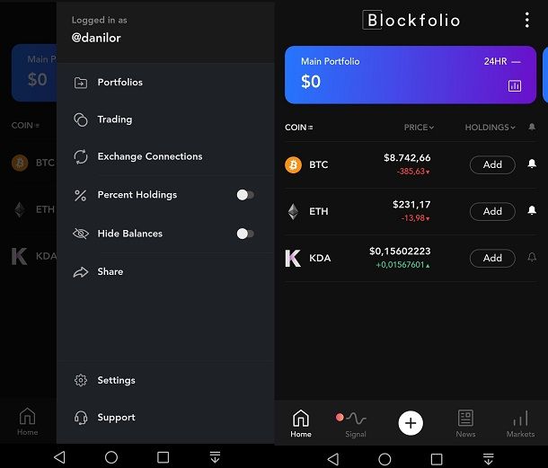 Blockfolio offre servizi e condivisione di investimenti in criptovalute