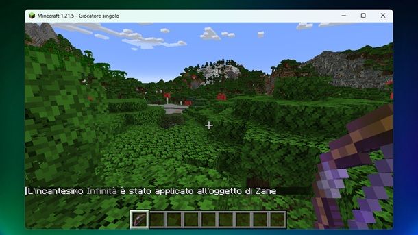 Arco Infinità Minecraft