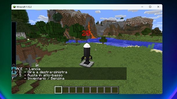 Razzo funzionante Minecraft Java mod