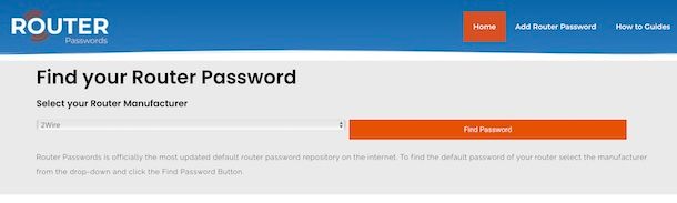 Router Passwords