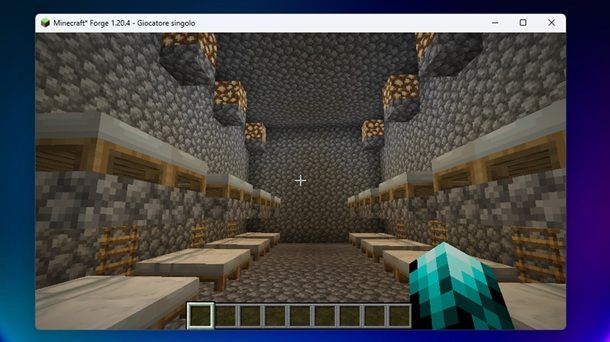 Interno bunker Minecraft