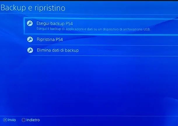 Backup PS4