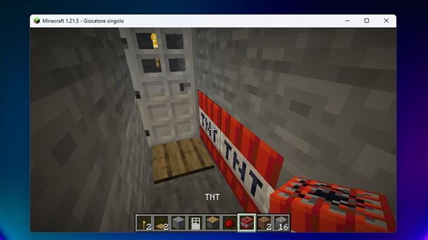 TNT porta trappola Minecraft