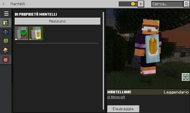 Come mettere il mantello su Minecraft PE