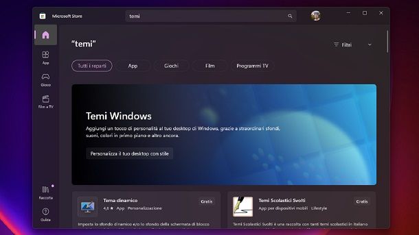 Microsoft Store Windows 11 Temi Migliori sfondi desktop 4K
